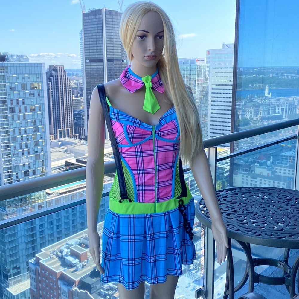 Halloween Women's High School Crush Costume wig not included